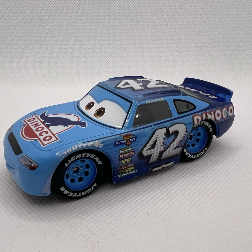 Disney Pixar Cars Cal Weathers Dinoco #42 Mattel 1:55 Diecast Car